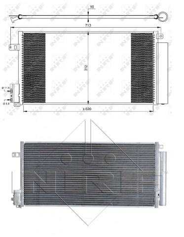 Accéder à la pièce Condenseur de climatisation 1.4L - 1.3L D - 1.9L D